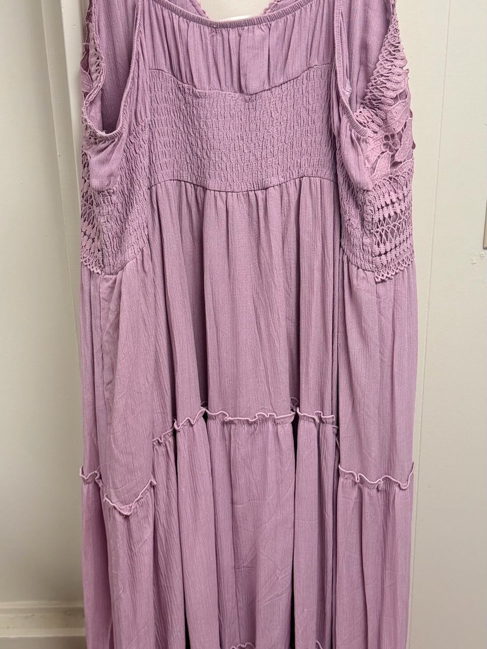 No Comment Lilac Crochet Maxi Dress - Picture 2 of 2